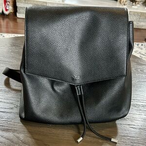 Freshly Picked Black Leather Baby Bag